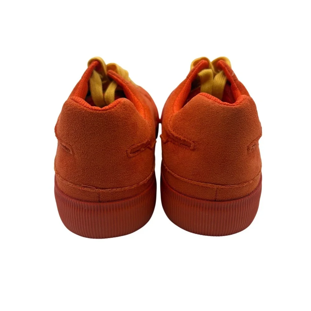 True Religion Sneakers Mens 10.5 Orange Excellent Low Top Textile Skate Shoes
